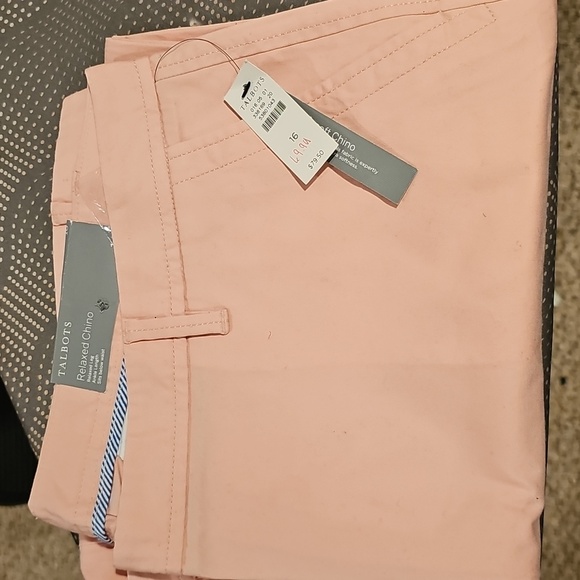 New Talbots relaxed chino pants...size 16...pink - Picture 2 of 7
